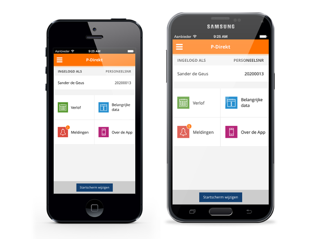 P-Direkt app iPhone5 & SamsungS5